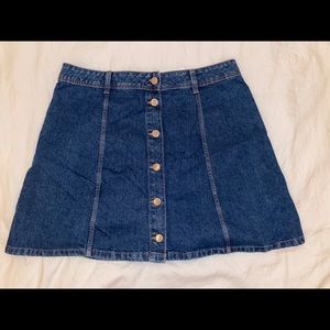 Denim Button Up Skirt
